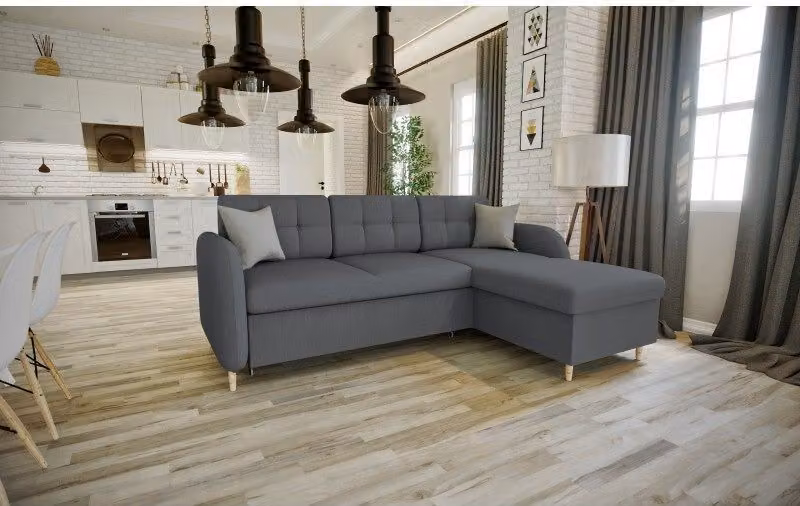 Design Ecksofa Sofa Bettfunktion Couch Polster Sitz Eck Sofas Schlafcouch Ecke