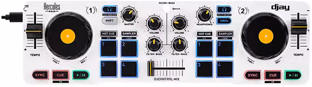 Controller DJ Hercules DJControl Mix Bluetooth Bianco