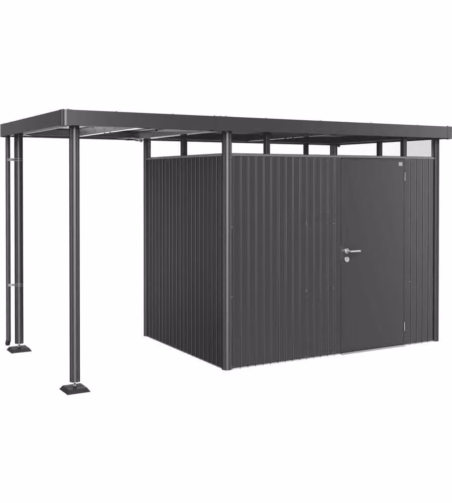 Biohort tettoia laterale per casetta HighLine 2 - Verde - S - 150x195x222 cm