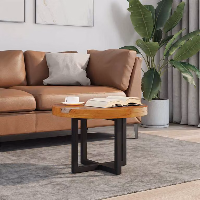 Maison Exclusive - Tavolino in teak e resina, 60 cm