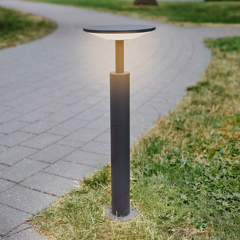 Lampioncino da giardino Fenia Lucande, Nero, Alluminio, Moderno, Lampada LED da esterni