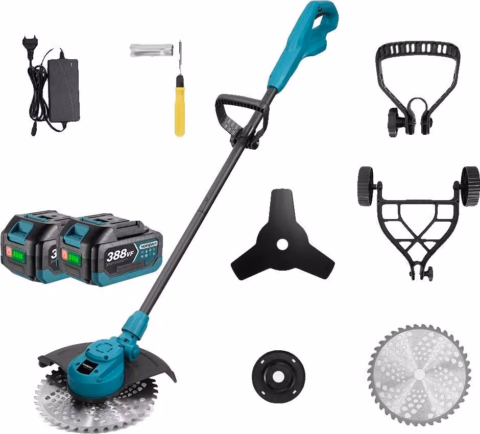 Tagliaerba, motore brushless, diverse opzioni di taglio, 2 batterie