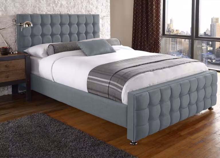 Chesterfield Design Englisches 140/160/180x200 Betten Doppelbett Turkis Polster