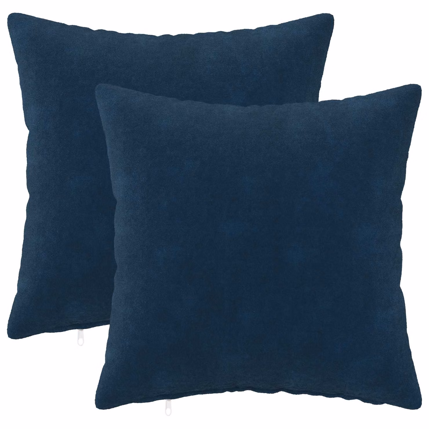 vidaXL Cuscino con cuscino HEERLEN 2 pz Blu Fleece in microfibra