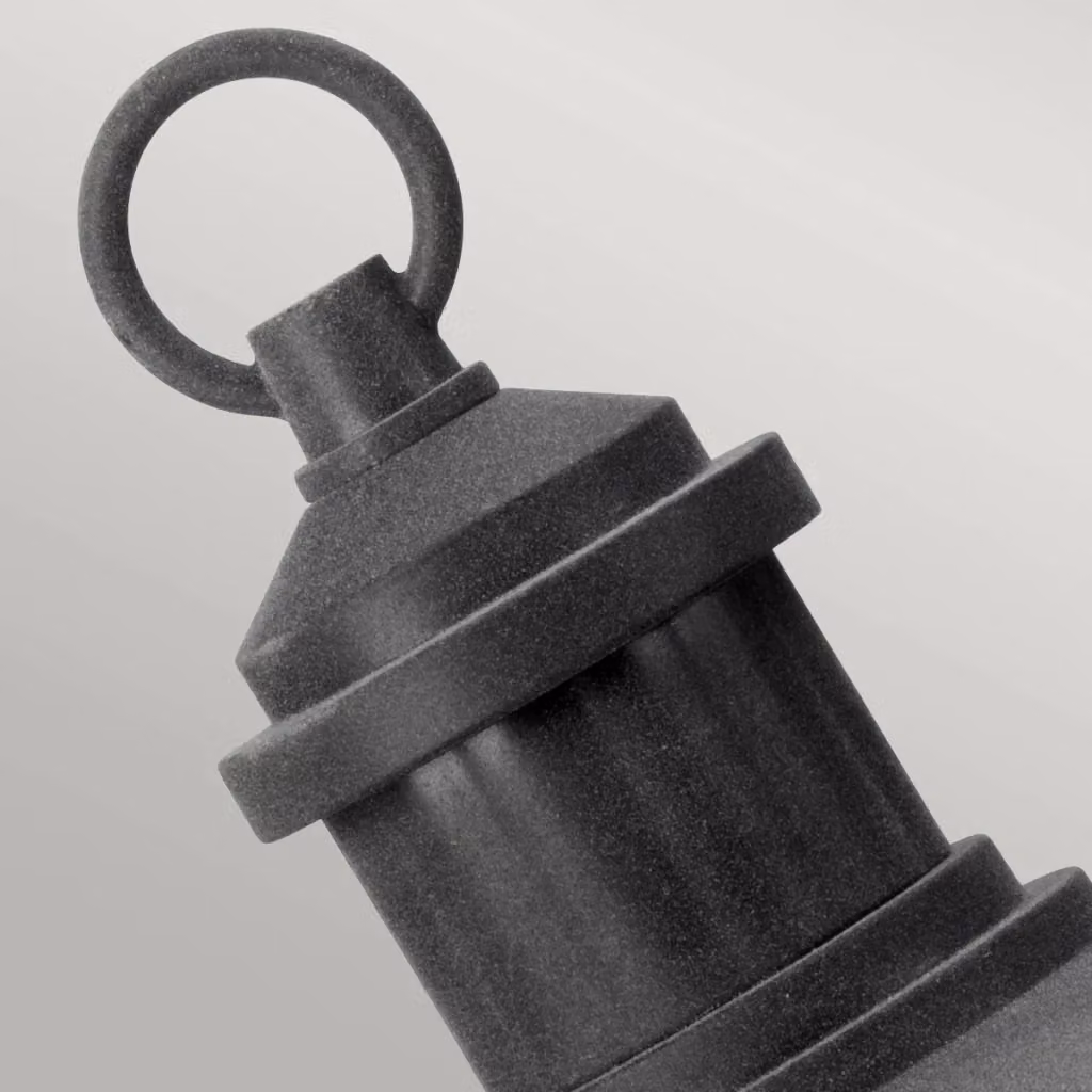 Lampada da esterno a colonna Riverwood Kichler in metallo e vetro grigio con attacco E27 60W, protezione IP44 – 2