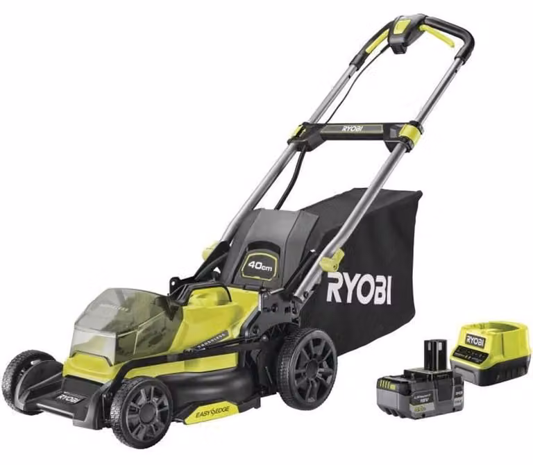 Ryobi RY18LMX40C-150, tosaerba a spinta, 399 m², 40 cm, 2,5 cm, 7,5 cm, 250 m²