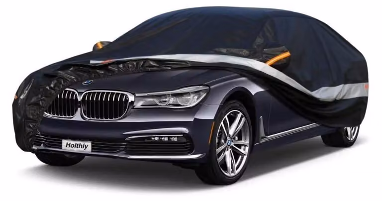 Copertura protettiva per auto, compatibile con BMW Serie 4 (2013-2024), 10 strati, impermeabile, protezione UV, colore nero