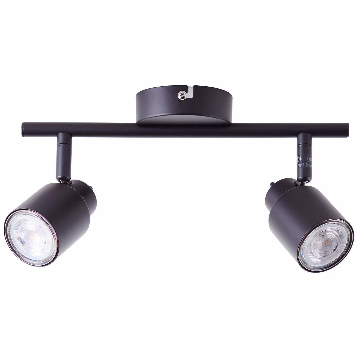 BRILLIANT Faretto LED nero ANDRES | Lampada da soffitto a due luci con lampadine sostituibili | 2x GU10 4,5 W 345 lumen 3000 Kelvin | Metallo