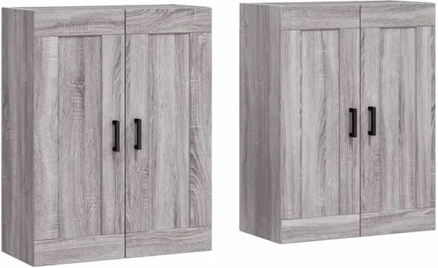 Armadietti a Parete 2 pz Grigio Sonoma in Legno Multistrato CFW8698700