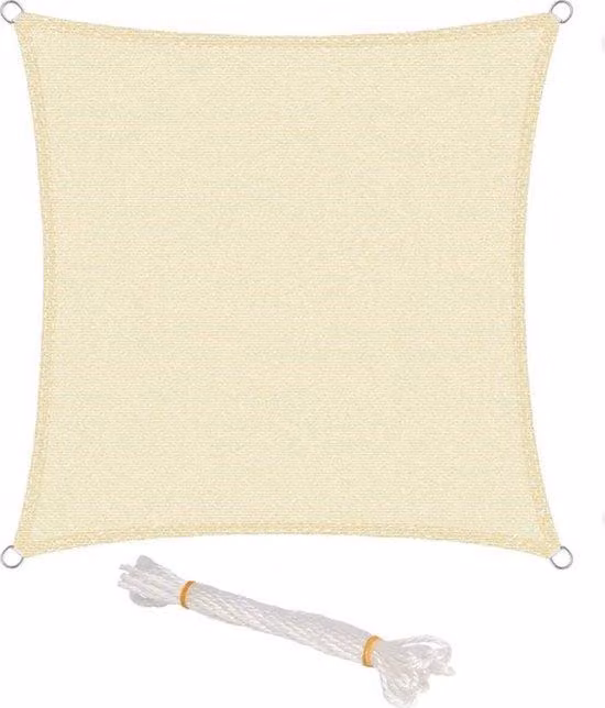 Telone rettangolare, traspirante, resistente ai raggi UV, in HDPE, color crema, 2x3 m