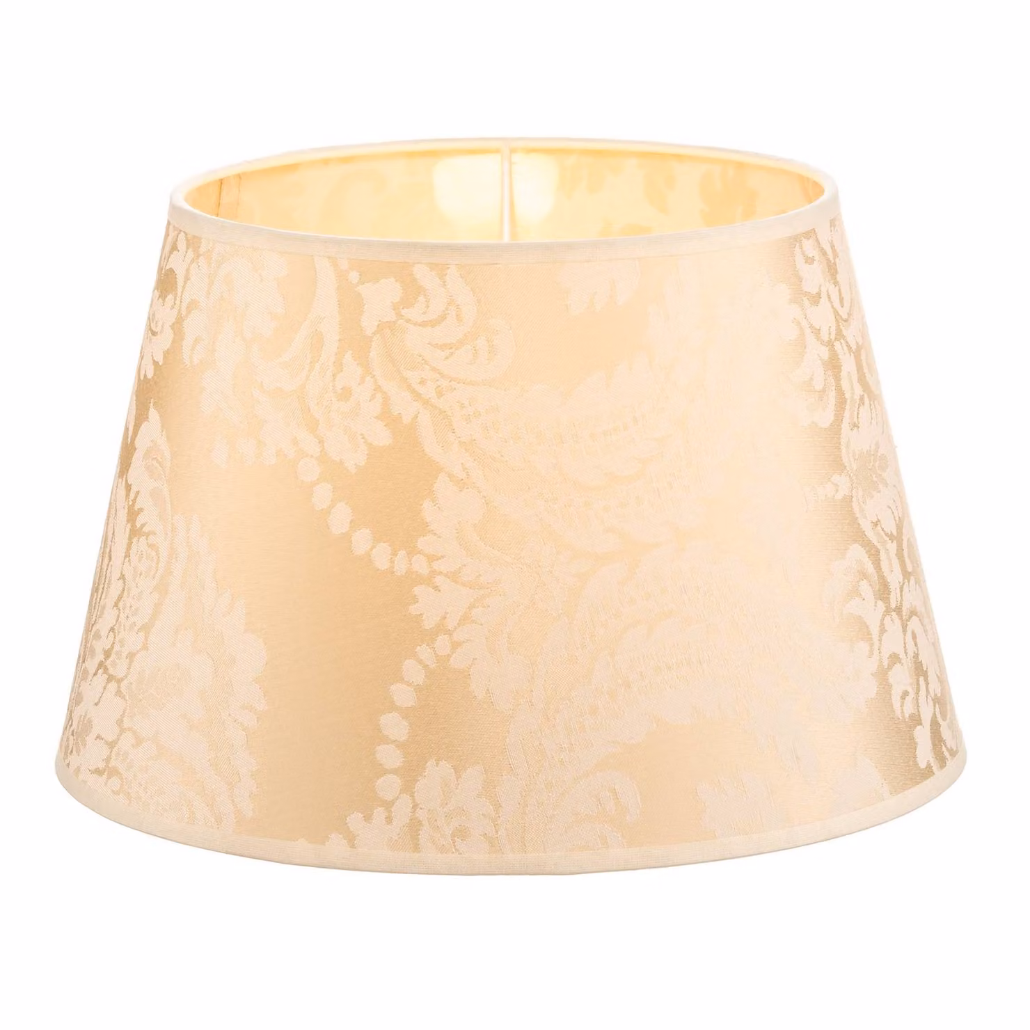 Paralume Cone altezza 18 cm, ecru Duolla, Crema / Ambra, Tessuto / Stoffa / Seta