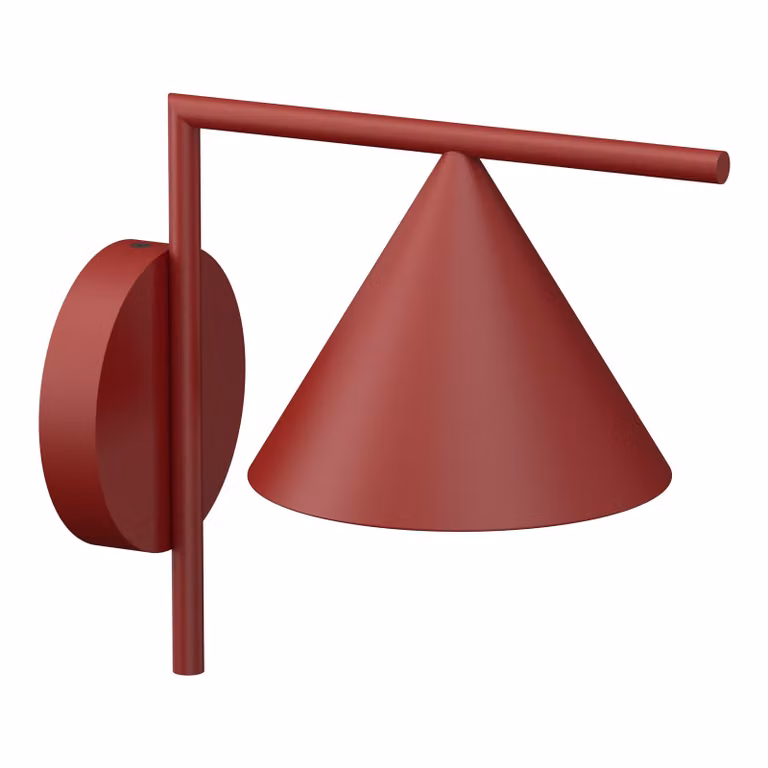 Flos - Captain Flint Outdoor W1 - Lampada da parete o soffitto da esterno - Rosso Borgogna