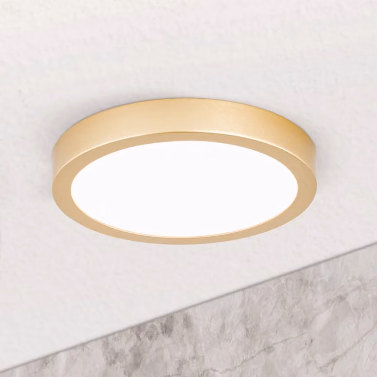ORION Plafoniera a LED Vika, Ottone / Oro, Soggiorno / Sala da pranzo, Alluminio, Moderno, Plafoniera LED
