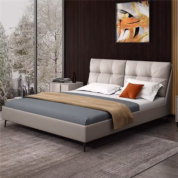 Betten Textil Leder Hotel Luxus Polster Samt Stoff Designer Bett Schlafzimmer