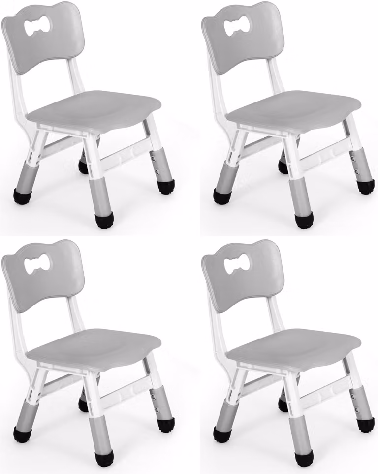 Sedia da scrivania per bambini Clevich, sedia in plastica per bambini, portata massima 100 kg, altezza regolabile