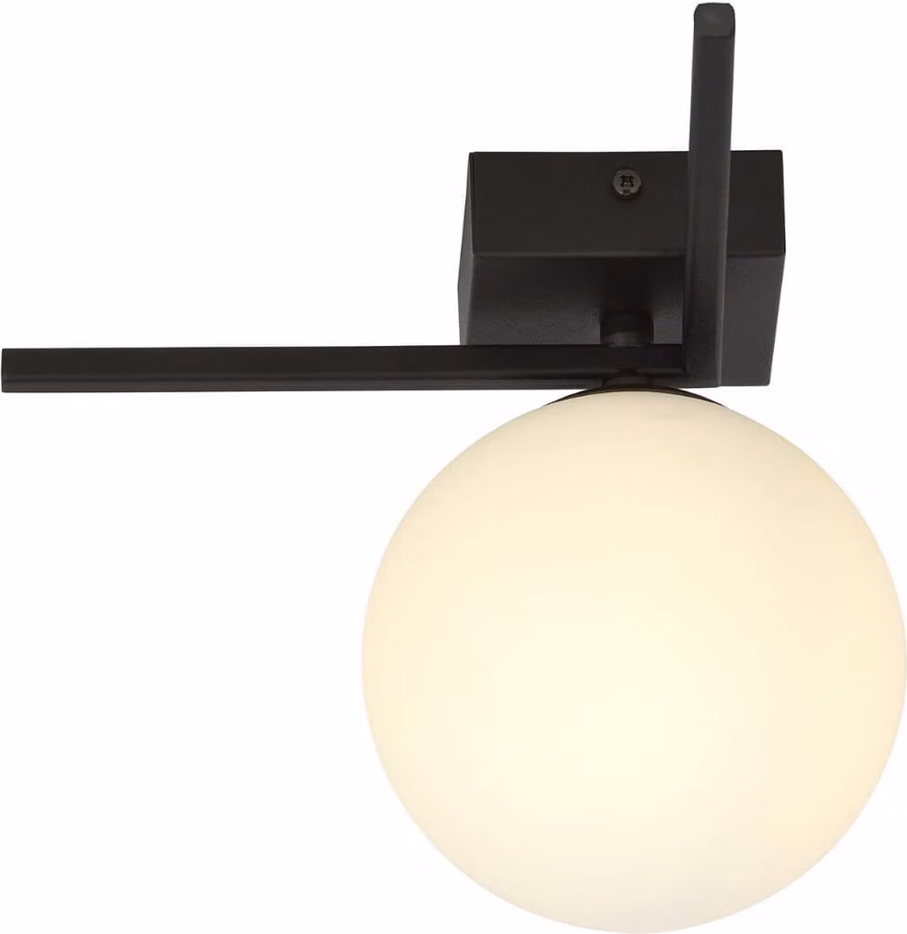 Emibig lampada da soffitto 1xE14 40W IMAGO 1G NERO/OPALE 1130/1G