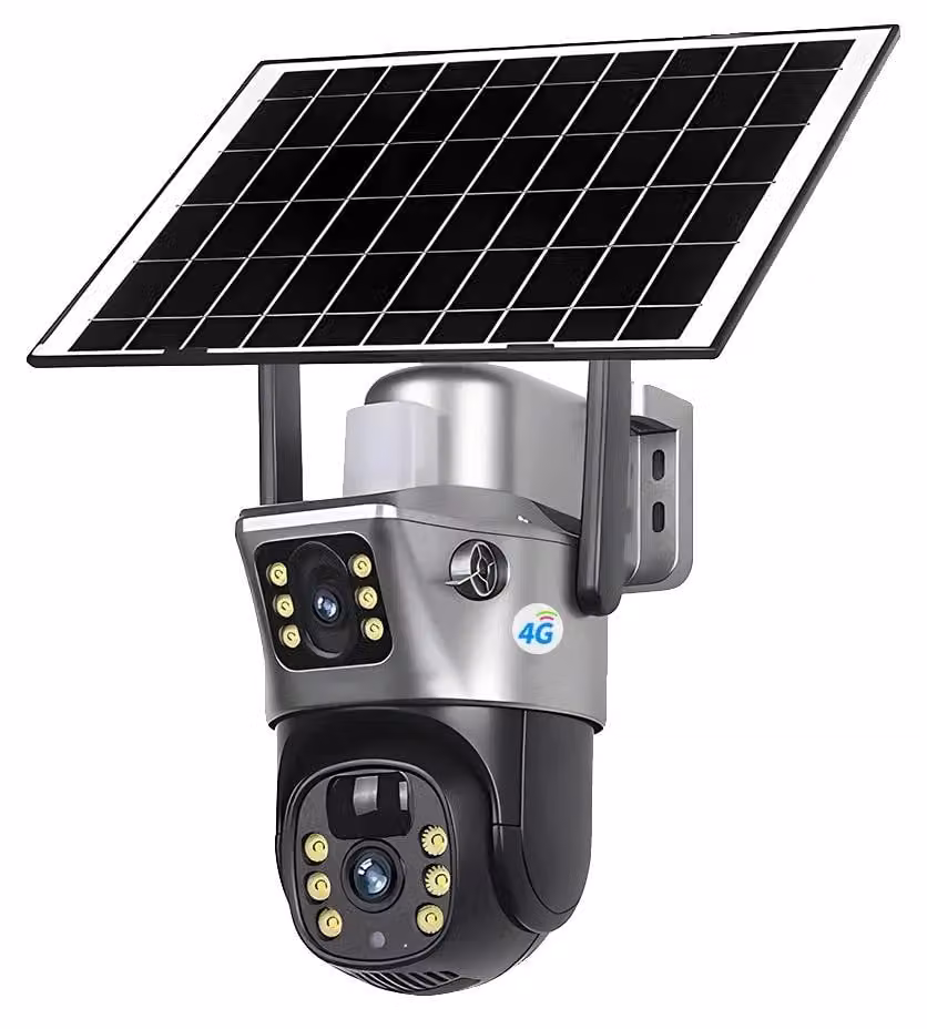 Telecamera solare, risoluzione 8 MP, visione notturna, telecamera 4G senza scheda
