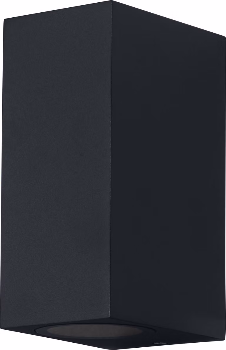 OSRAM ENDURA Classic Square Updown apparecchio da parete per esterni, nero, base GU10 (max 35W), può essere dotato di lampada singola o intelligente, versione con apparecchio down o up/down, classe di protezione IP44