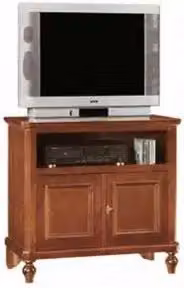 Mobile Porta tv massiccio di pioppo arte povera noce scuro