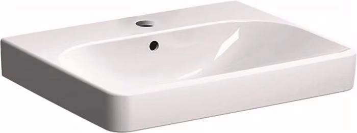 Geberit Smyle Square lavabo 500229, 60x48cm, avec trou pour robinetterie et trop-plein, 500.229.01.8, 500.229.01.8