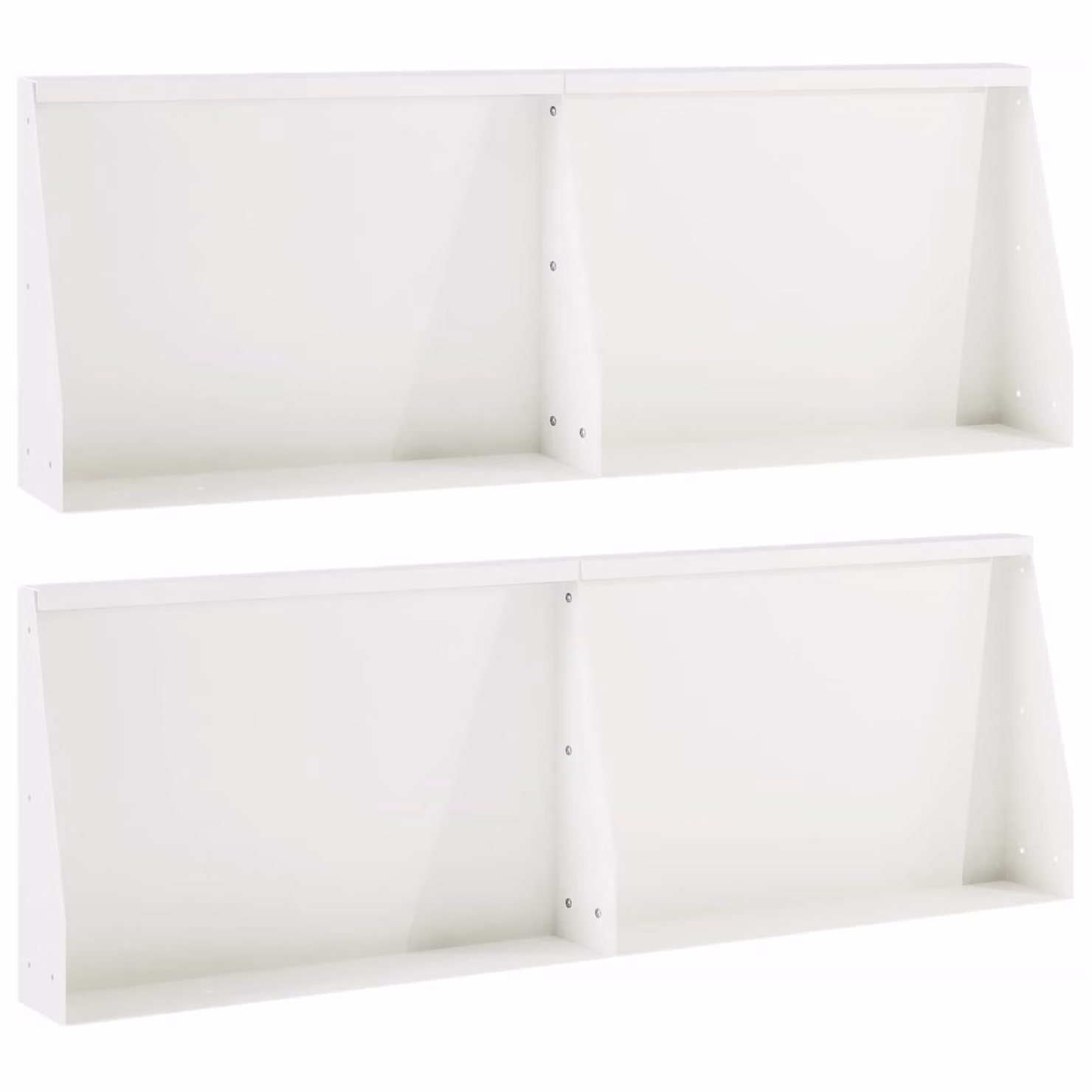 Set di 4 aiuole rialzate vidaXL in acciaio bianco per giardino e prato, L: 60 cm, P: 12 cm, H: 50 cm