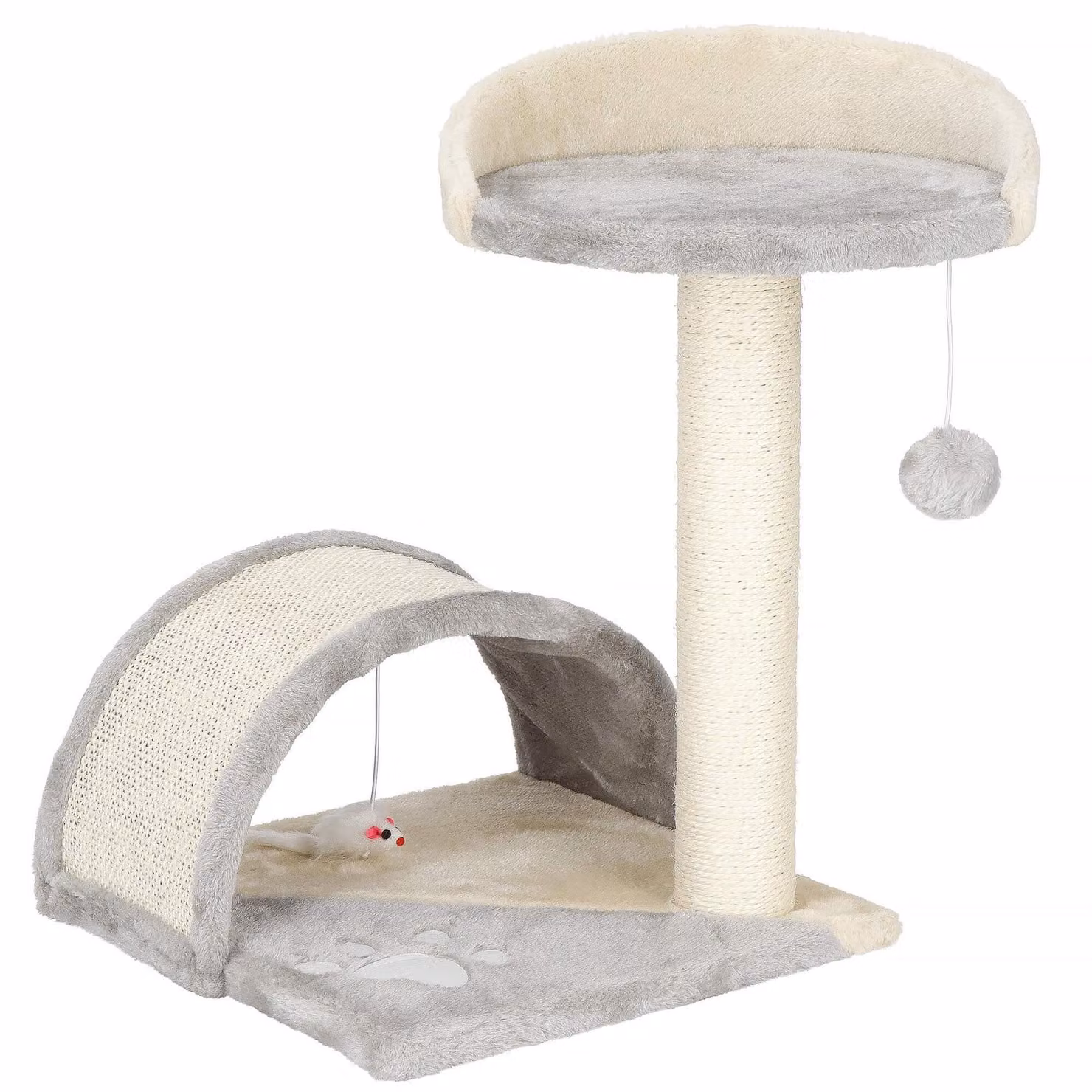 Springos® tiragraffi piattaforma gioco palla gioco ponte mouse 47 cm