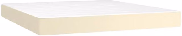 Materasso Ibrido con Molle Insacchettate in Similpelle Beige L: 180 cm, P: 200 cm, H: 20 cm