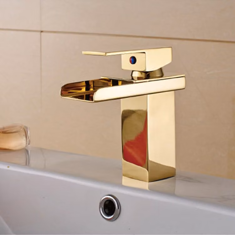 Rubinetti da bagno a cascata Rubinetti da bagno Rubinetti da bagno Rubinetti da bagno Rubinetti per lavabo Rubinetti per lavello, dorati