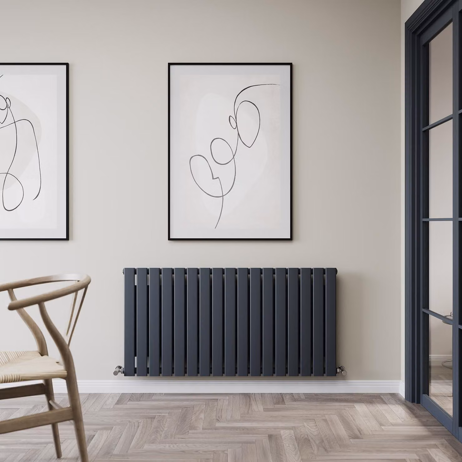 Radiatore Convettore di Design Tipo 11 (Orizzontale) - 600mm x 1190mm - Antracite- Alpha