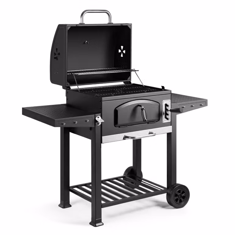 VonHaus Barbecue a Carbone XL – Barbecue Portatile a Carbonella e Affumicatore 2 in 1