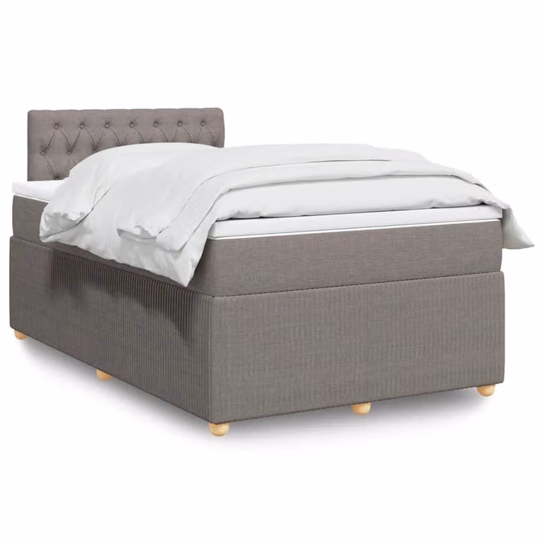 Maison Exclusive - Giroletto a Molle con Materasso Tortora 120x200 cm in Tessuto