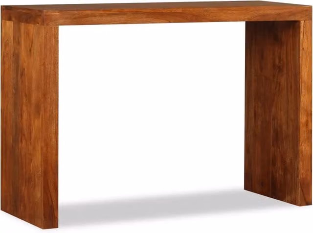 Tavolo Consolle Moderno vidaXL in Legno di Acacia Marrone Opaco L/P/H: 110 x 40 x 76 cm
