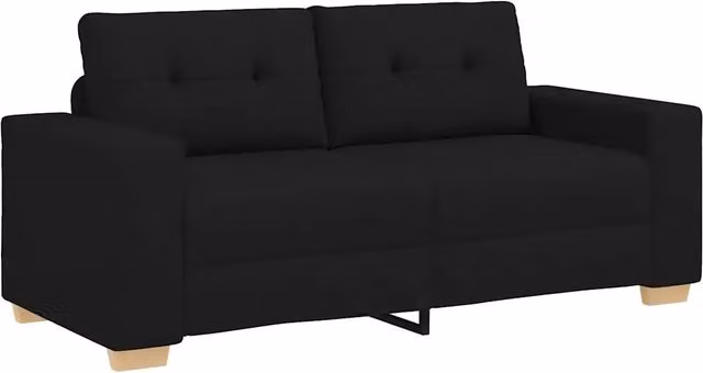 Divano | Divano da soggiorno | Sofa Divanetto Nero 180x77x82 cm in Tessuto