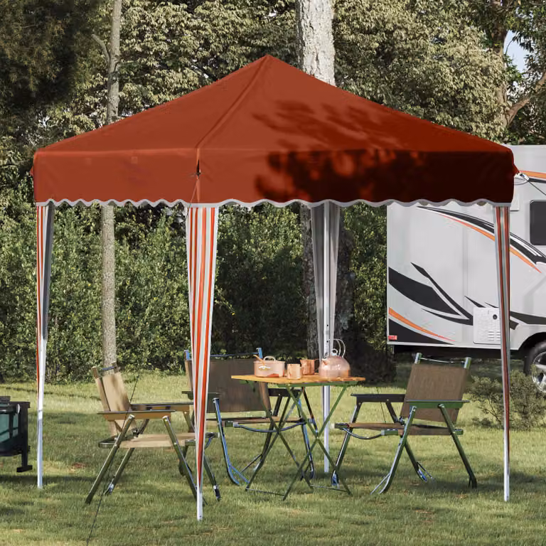 Tenda per feste pop-up vidaXL arancione e rossa L/P/H: 195 x 195 x 245 cm