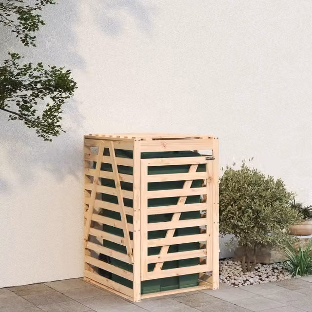 Copribidone VIDAXL in Legno Massello di Pino Rustico, L: 84 cm, P: 90 cm, H: 128,5 cm