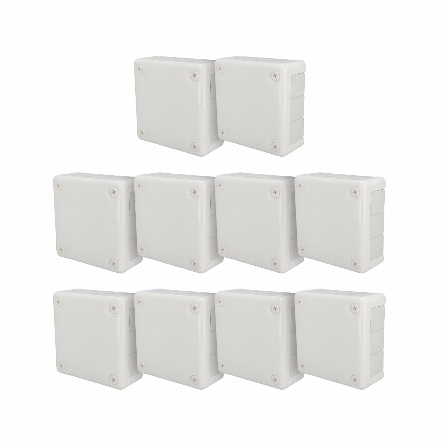 10x scatola da incasso 98x98x42mm IP55 12 ingressi cavi membrane in gomma bianco VP-41 EDO777925 EDO Technic