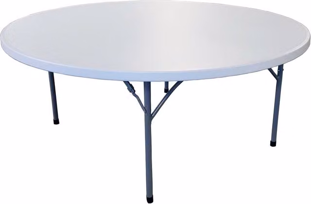 Tavolo tondo fisso da catering Vorghini in polietilene bianco Ø 180 cm