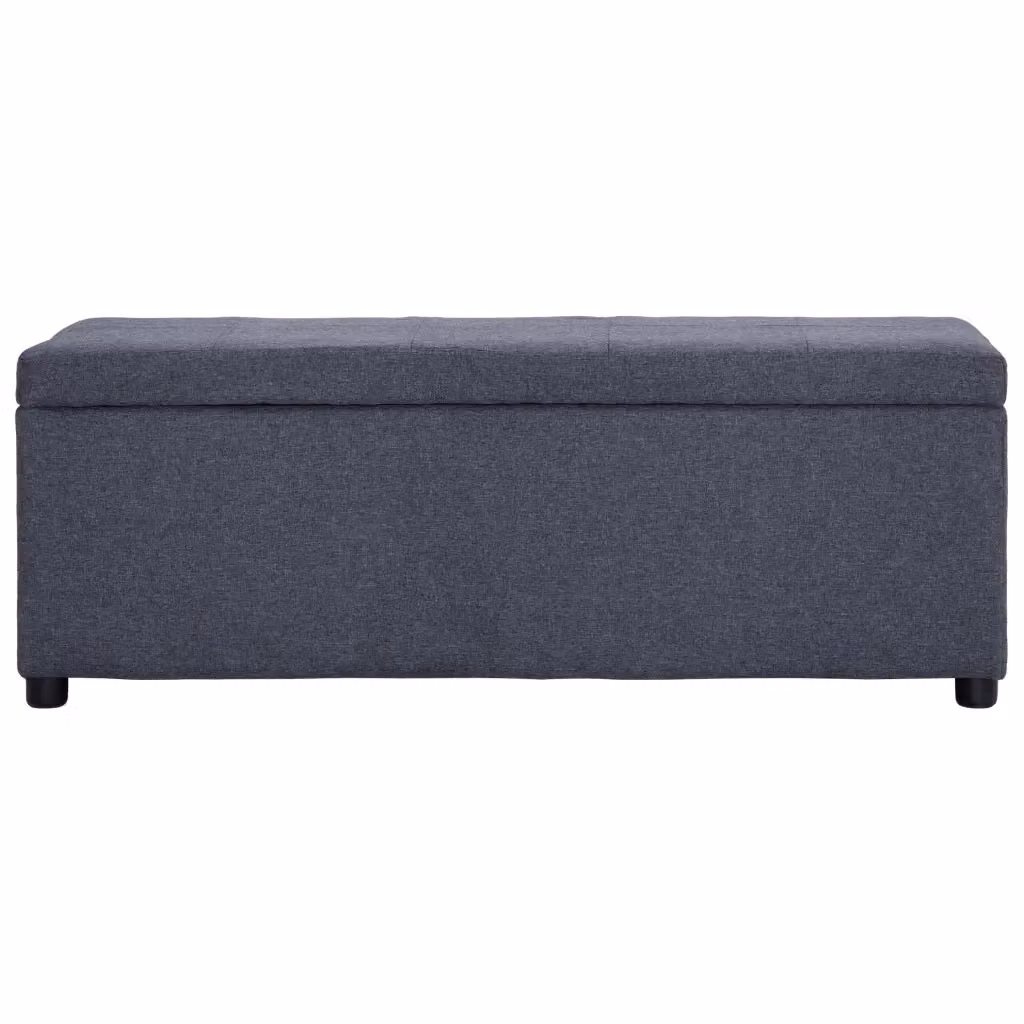 Panca con vano portaoggetti DESIGN IN in tessuto grigio per soggiorno e ingresso, Larghezza: 116 cm – 2