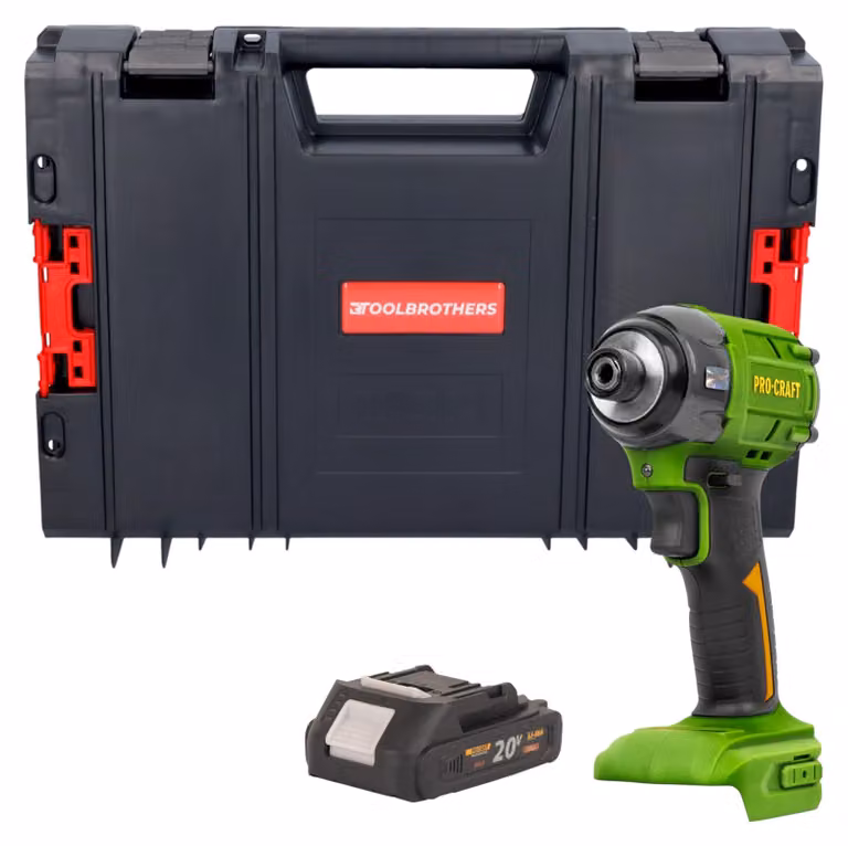 Avvitatore a impatto a batteria Procraft PS22bb 20 V 230 Nm 1/2" Brushless + 1x batteria 2,0 Ah + valigetta RHINO - senza caricabatteria