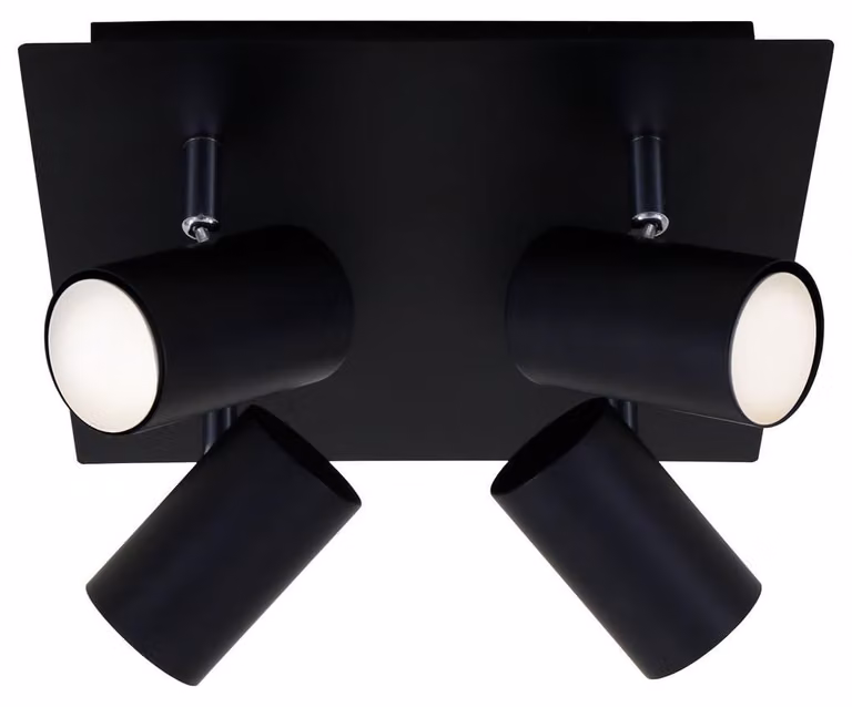 Lampada da soffitto lampada spot orientabile 4xGU10 40W nero metallo Briloner