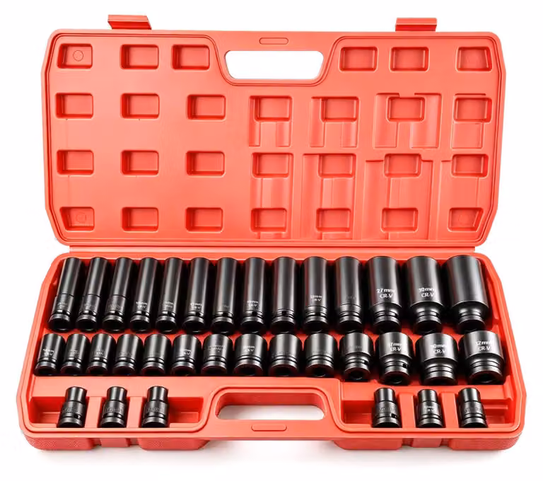 Set di chiavi a bussola da 1/2" per auto, composto da 35 pezzi