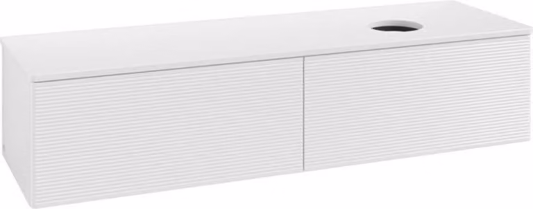 V&B Mobiletto con struttura frontale - illuminazione Antao 160x50cm, WBP colore Lac, laccato bianco