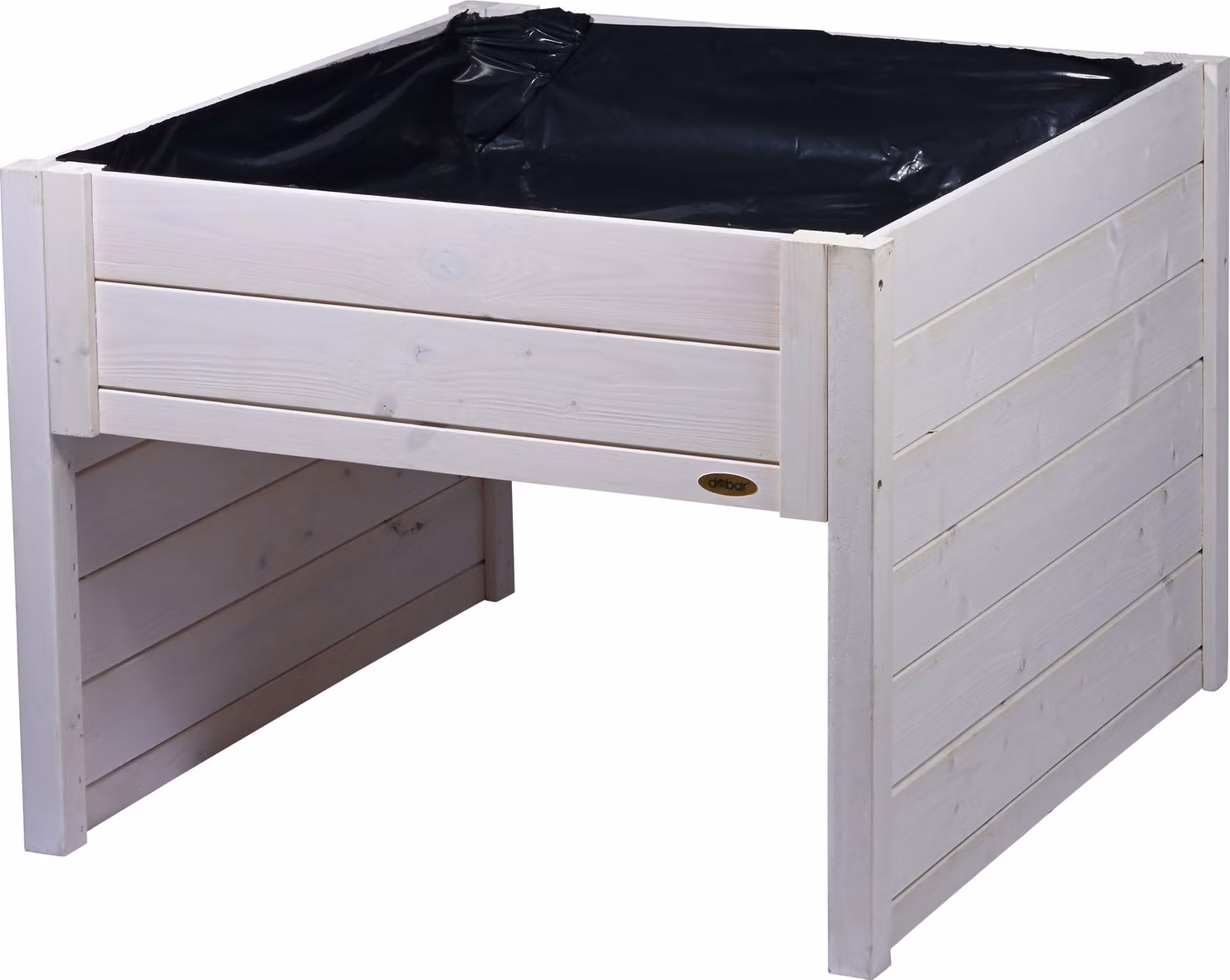 garage per tosaerba robotizzato dobar con fioriera integrata, riparo per tosaerba, 79 x 73 x 56 cm, bianco