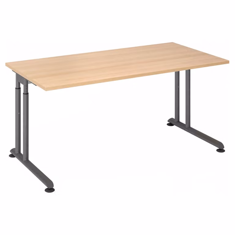HAMMERBACHER ZS16 höhenverstellbarer Schreibtisch eiche rechteckig