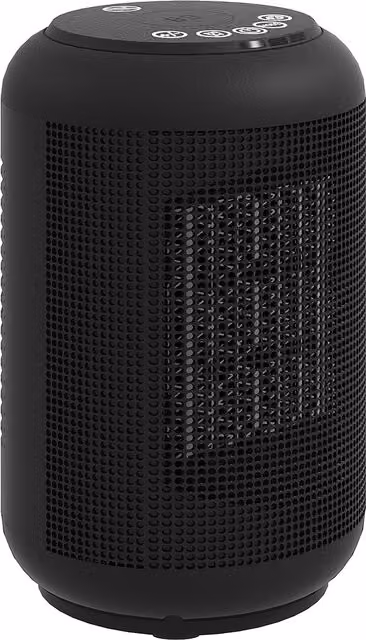 Stufa Elettrica HOMCOM con 3 Modalità, Riscaldatore Regolabile con Timer 24h e Protezione dal Surriscaldamento, Nero, L/P/H: 14 x 14 x 21.5 cm