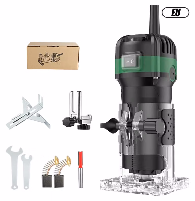 Fresatrice elettrica per legno, 800W, controllo a sei velocità, modello standard