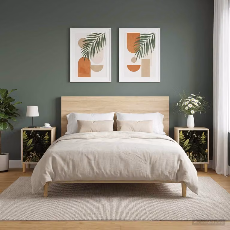 Set di 2 Armadi da Notte vidaXL RHENEN in Rovere Sonoma, L 36 cm x P 33 cm x H 50 cm