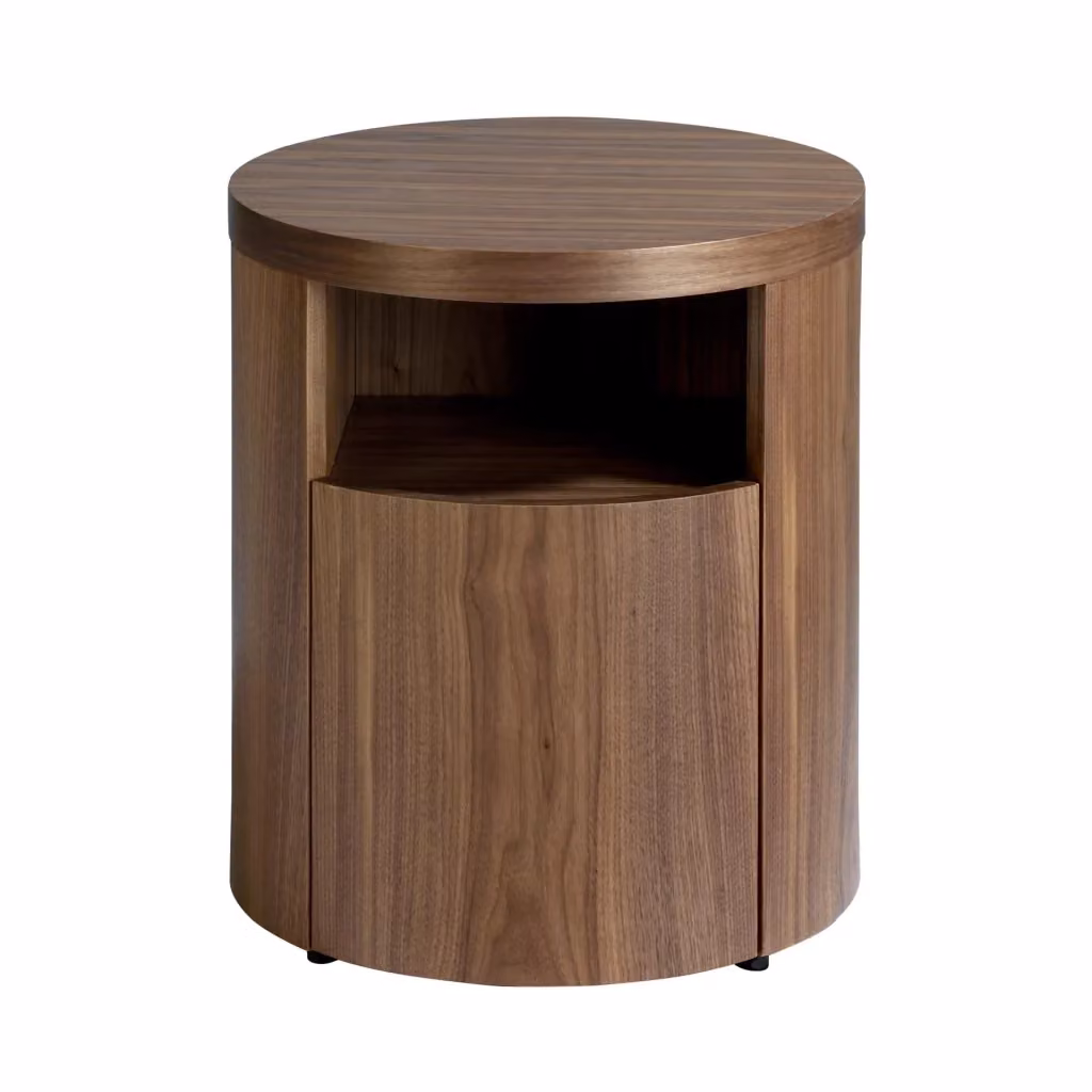 Comodino moderno Angel Cerdá in legno color noce con cassetti soft close – 2