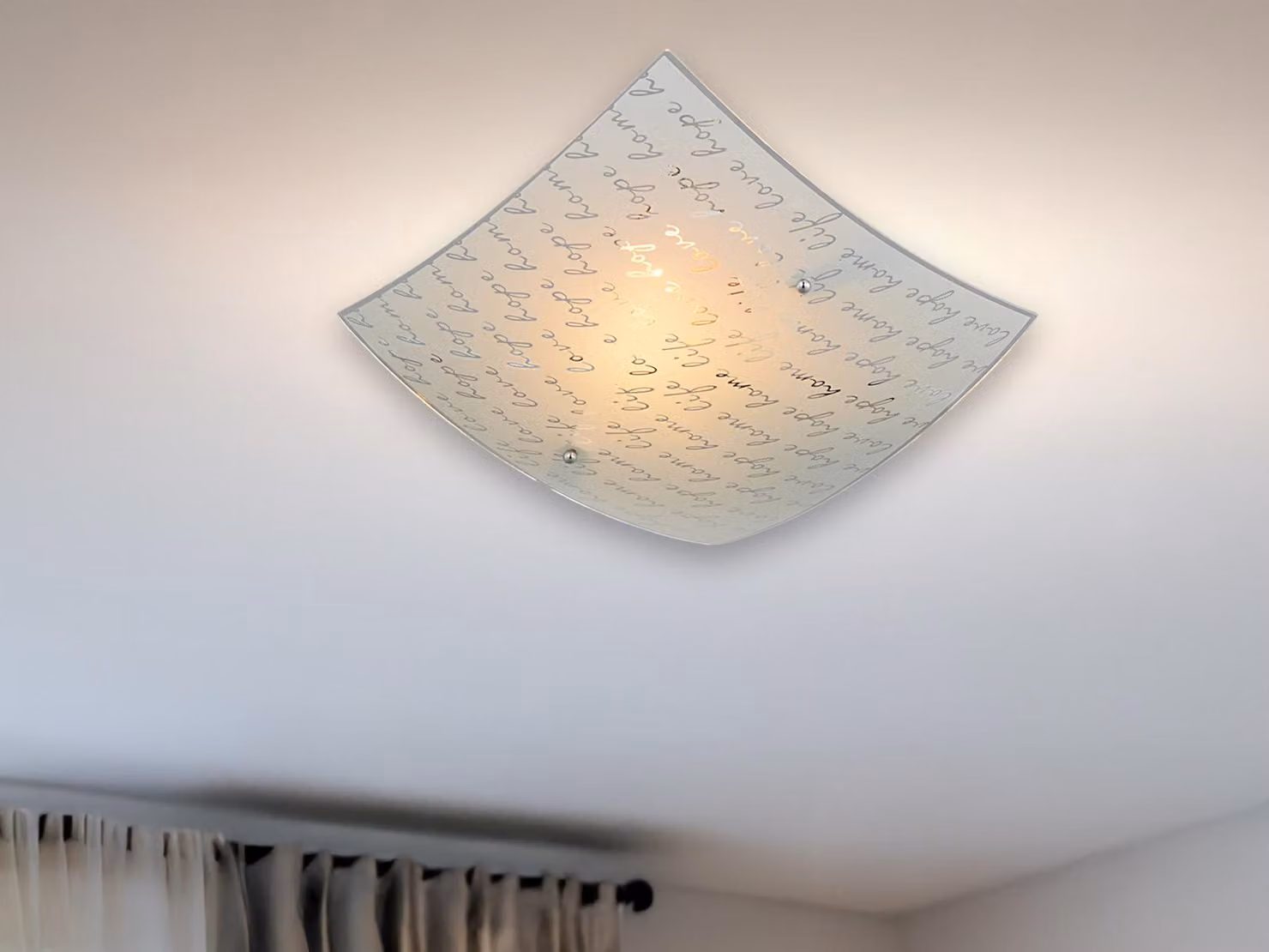 Piccola plafoniera a LED con paralume in vetro per scale, corridoio, cucina