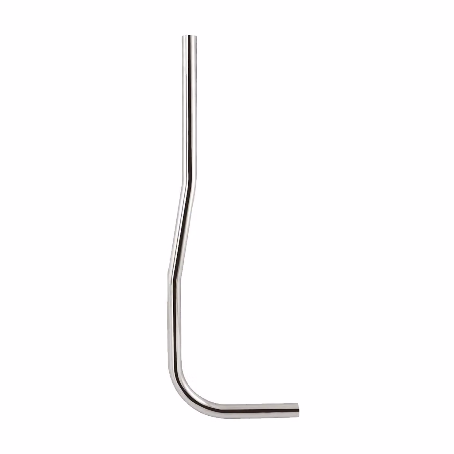 tubo di scarico tecuro Ø 28 mm per valvola di scarico WC - ottone cromato 600 x 200, disassato 45 mm